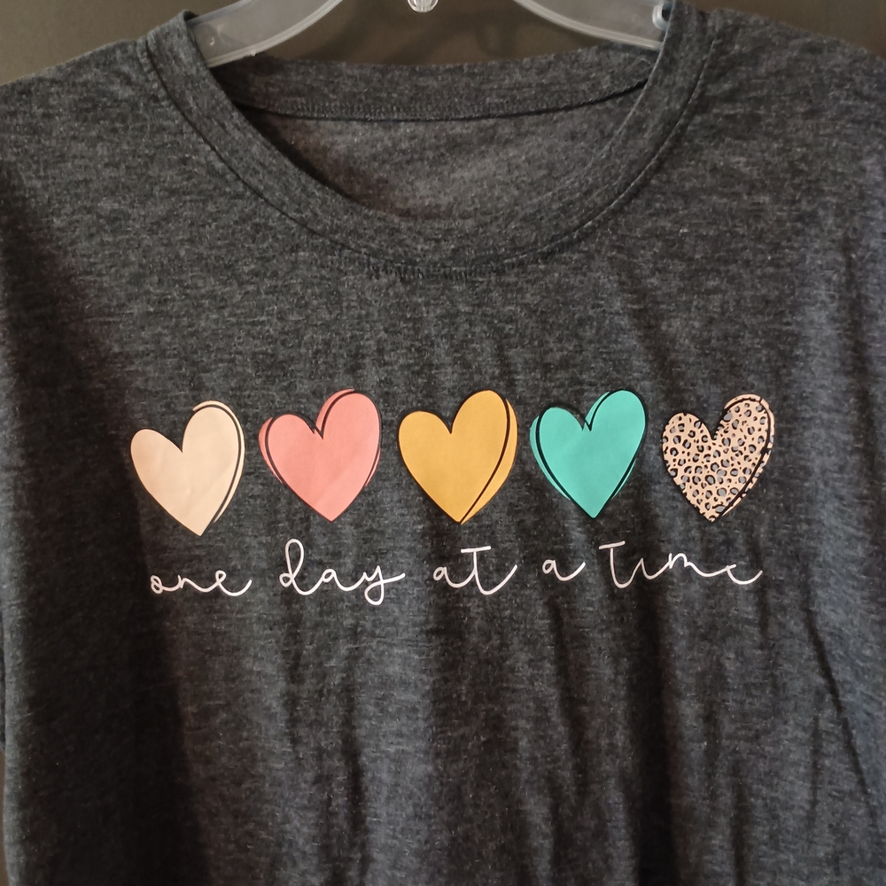Shirt with Colorful Heart Design
